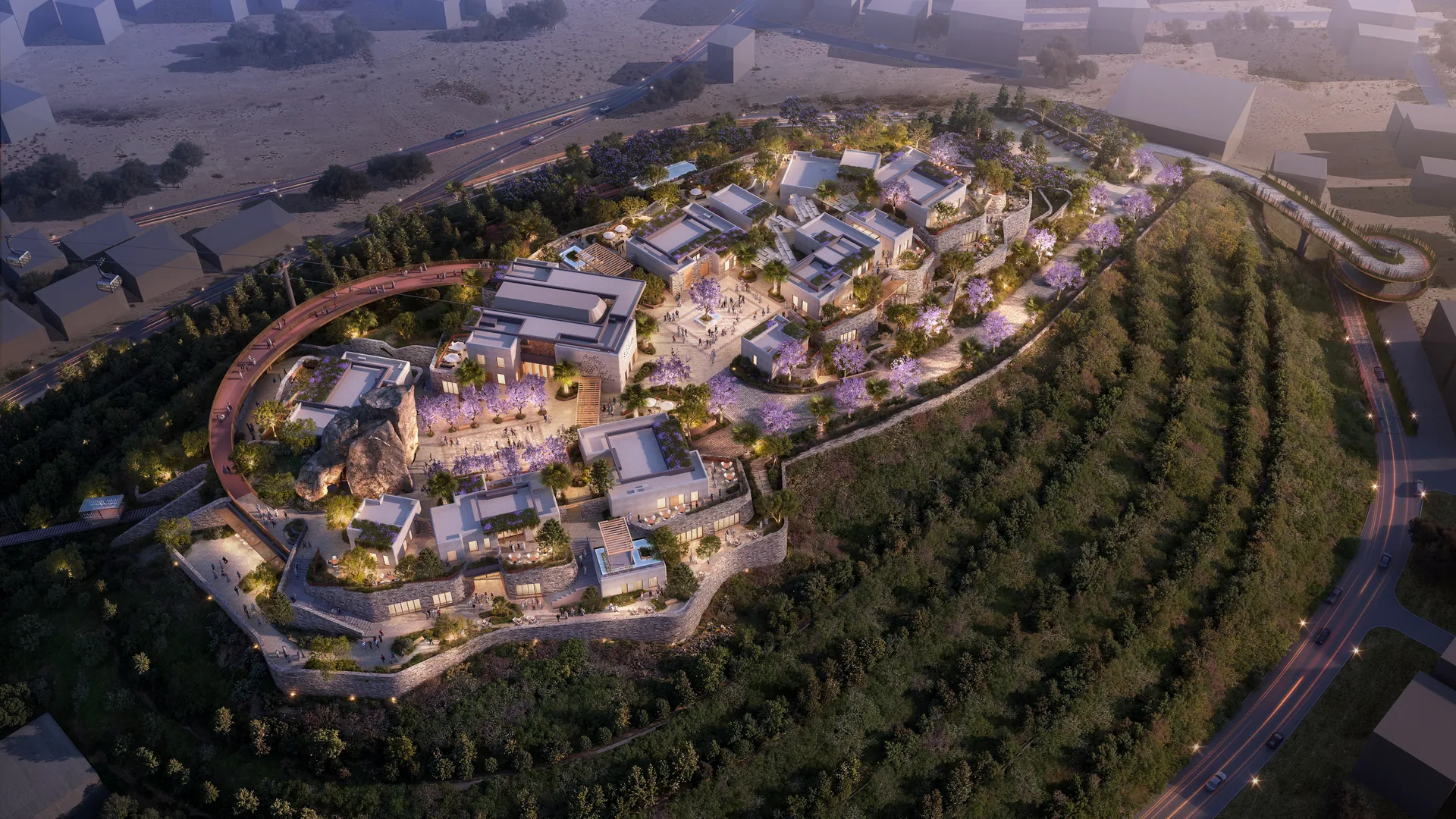 Thera Mountain — architectural render 2