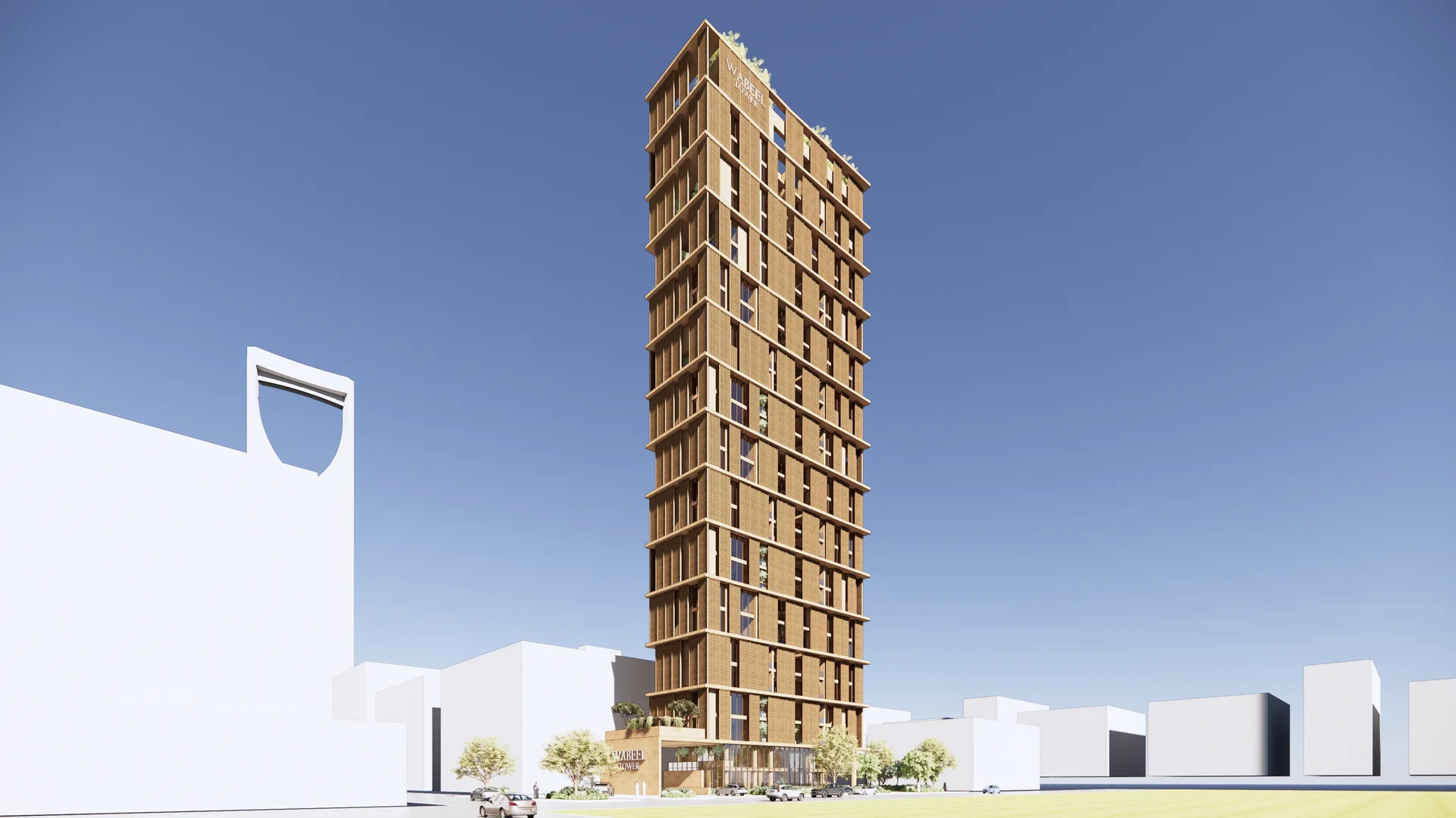 Wabeel Tower — architectural render 3