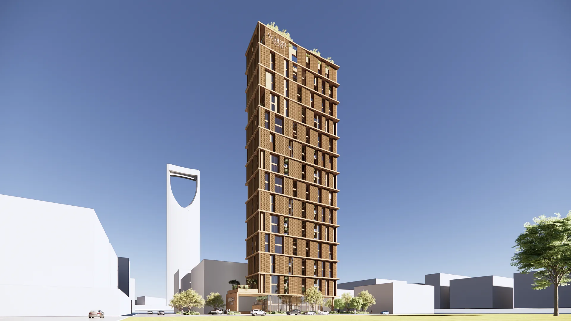 Wabeel Tower — architectural render 2