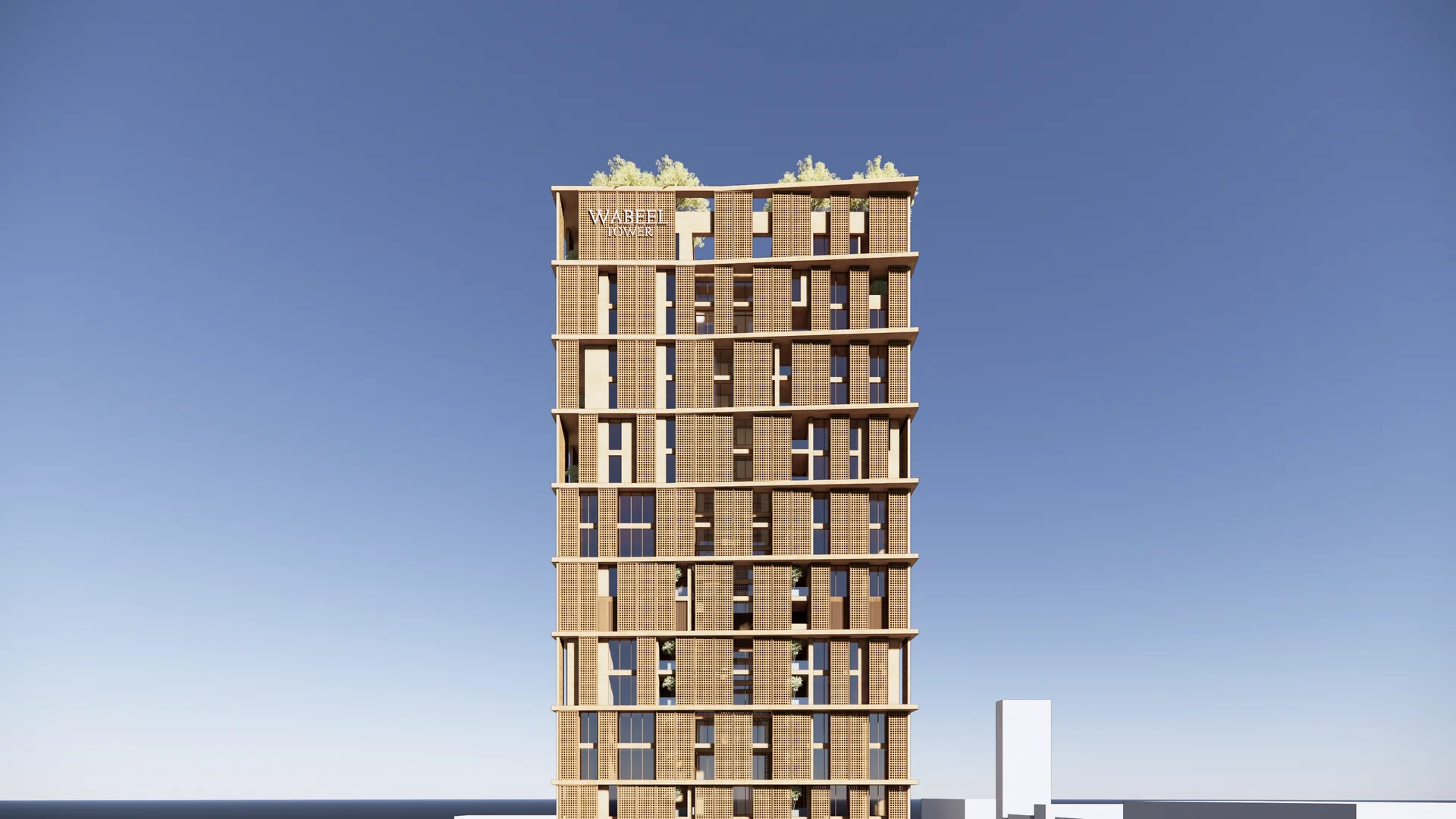 Wabeel Tower — architectural render 4