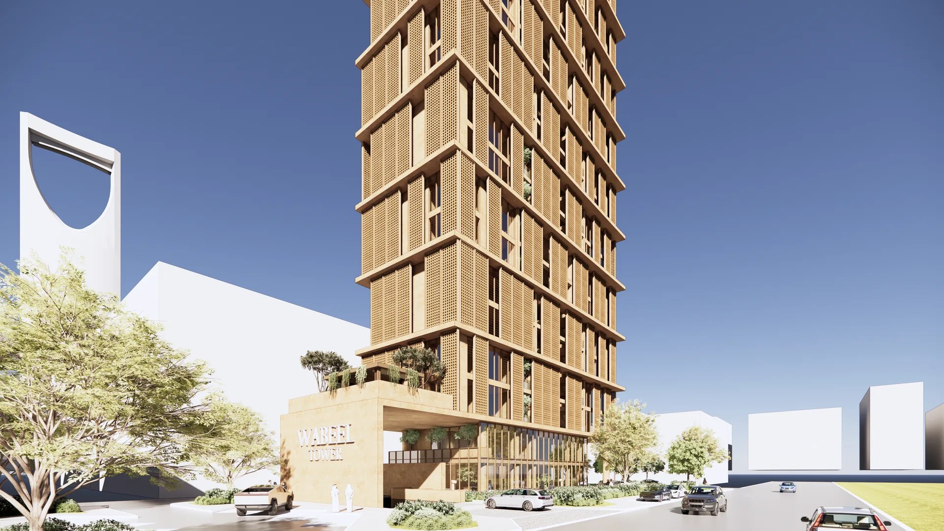 Wabeel Tower — architectural render 6
