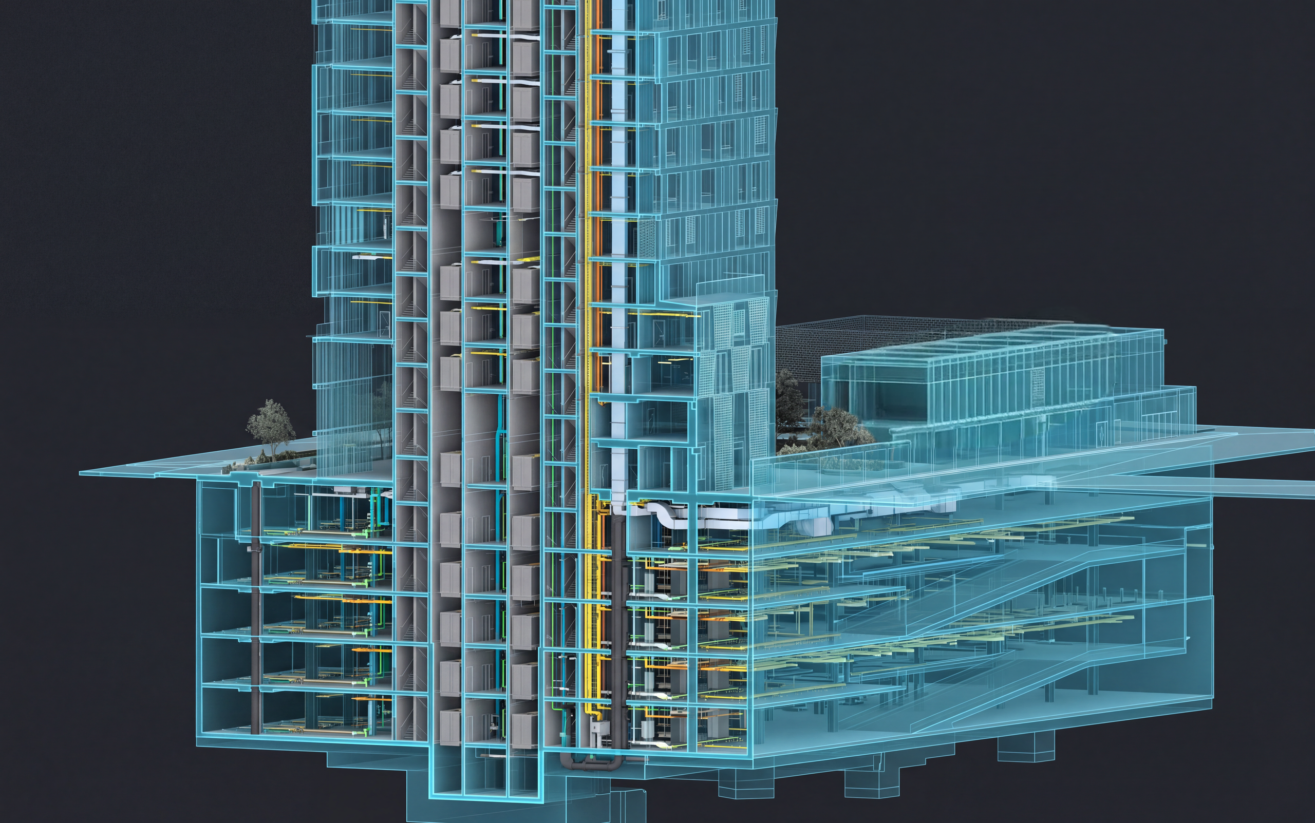 Al Majed Tower — Close-up section — analytical section
