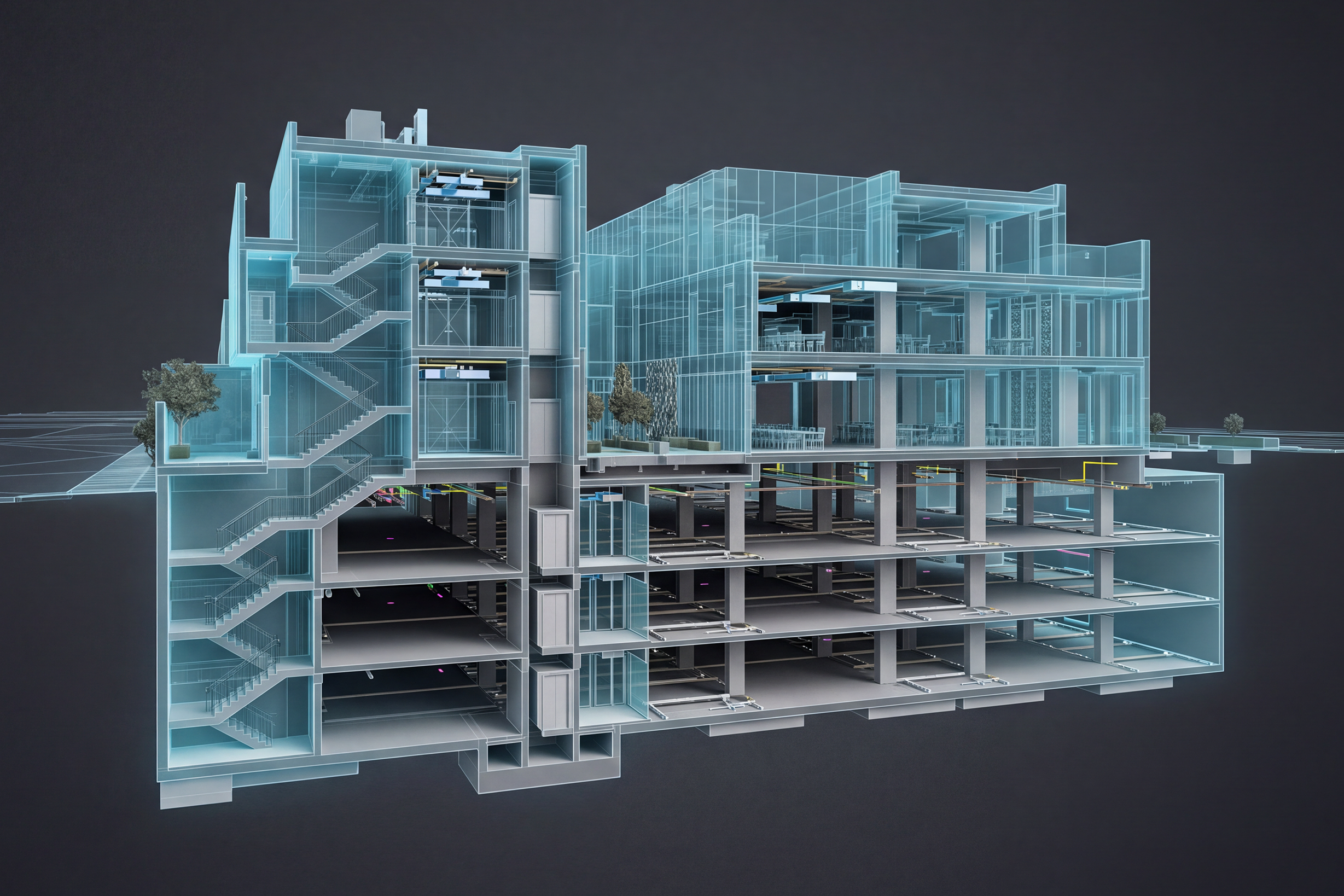 Al Basateen Offices — Cross section — analytical section